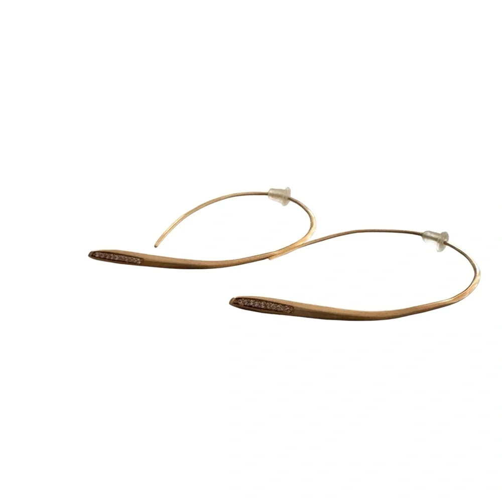 Kendra Scott Julian Threader Earrings in Rose Gold EUC - Picture 3 of 6